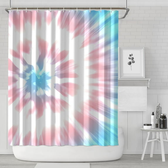 Colorful Tie Dye Pattern Shower Curtain 84"x72" ,Bathroom Decorative Shower Curtains Set with 12 Hooks,Modern Waterproof Washable Shower Curtain