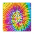 thumbnail image 1 of Colorful Tie Dye Pattern Square Fitted Tablecloth with Elastic Edge,Square Table Cover,Washable Elastic Table Cover for Home Kitchen Party Decor 34"x34", 1 of 6