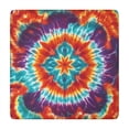 thumbnail image 1 of Colorful Tie Dye Pattern Square Fitted Tablecloth with Elastic Edge,Square Table Cover,Washable Elastic Table Cover for Home Kitchen Party Decor 34"x34", 1 of 6