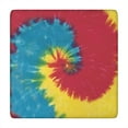 thumbnail image 1 of Colorful Tie Dye Pattern Square Fitted Tablecloth with Elastic Edge,Square Table Cover,Washable Elastic Table Cover for Home Kitchen Party Decor 34"x34", 1 of 6