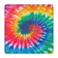 thumbnail image 1 of Colorful Tie Dye Pattern Square Fitted Tablecloth with Elastic Edge,Square Table Cover,Washable Elastic Table Cover for Home Kitchen Party Decor 34"x34", 1 of 6