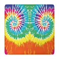 thumbnail image 1 of Colorful Tie Dye Pattern Square Fitted Tablecloth with Elastic Edge,Square Table Cover,Washable Elastic Table Cover for Home Kitchen Party Decor 34"x34", 1 of 6