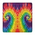thumbnail image 1 of Colorful Tie Dye Pattern Square Fitted Tablecloth with Elastic Edge,Square Table Cover,Washable Elastic Table Cover for Home Kitchen Party Decor 34"x34", 1 of 6