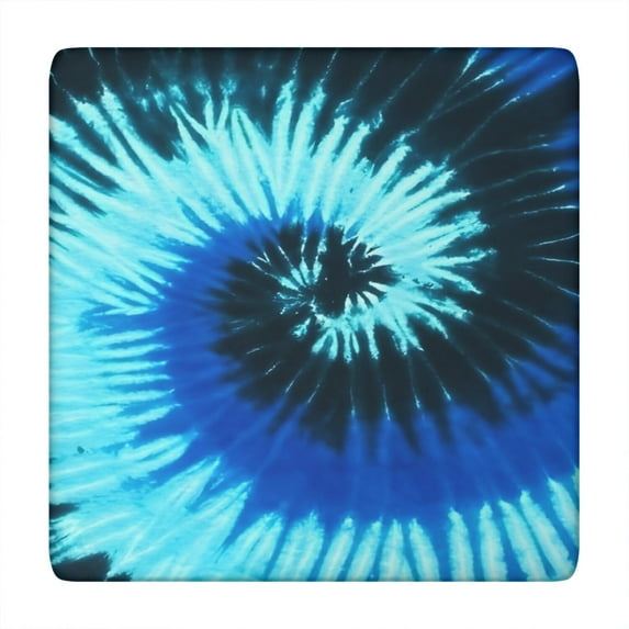 Colorful Tie Dye Pattern Square Fitted Tablecloth with Elastic Edge,Square Table Cover,Washable Elastic Table Cover for Home Kitchen Party Decor 34"x34"