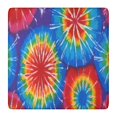 thumbnail image 1 of Colorful Tie Dye Pattern Square Fitted Tablecloth with Elastic Edge,Square Table Cover,Washable Elastic Table Cover for Home Kitchen Party Decor 36"x36", 1 of 6