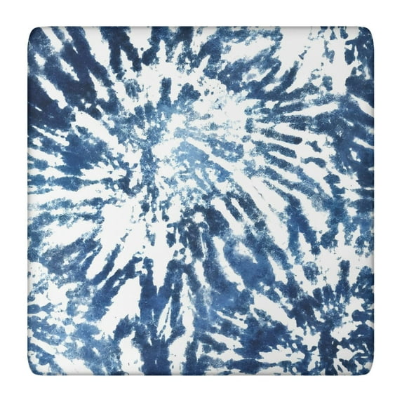 Colorful Tie Dye Pattern Square Fitted Tablecloth with Elastic Edge,Square Table Cover,Washable Elastic Table Cover for Home Kitchen Party Decor 36"x36"