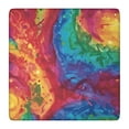 thumbnail image 1 of Colorful Tie Dye Pattern Square Fitted Tablecloth with Elastic Edge,Square Table Cover,Washable Elastic Table Cover for Home Kitchen Party Decor 36"x36", 1 of 6