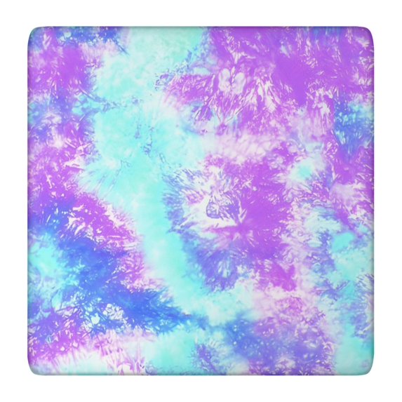 Colorful Tie Dye Pattern Square Fitted Tablecloth with Elastic Edge,Square Table Cover,Washable Elastic Table Cover for Home Kitchen Party Decor 36"x36"