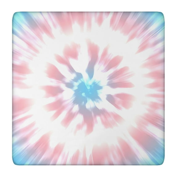Colorful Tie Dye Pattern Square Fitted Tablecloth with Elastic Edge,Square Table Cover,Washable Elastic Table Cover for Home Kitchen Party Decor 36"x36"