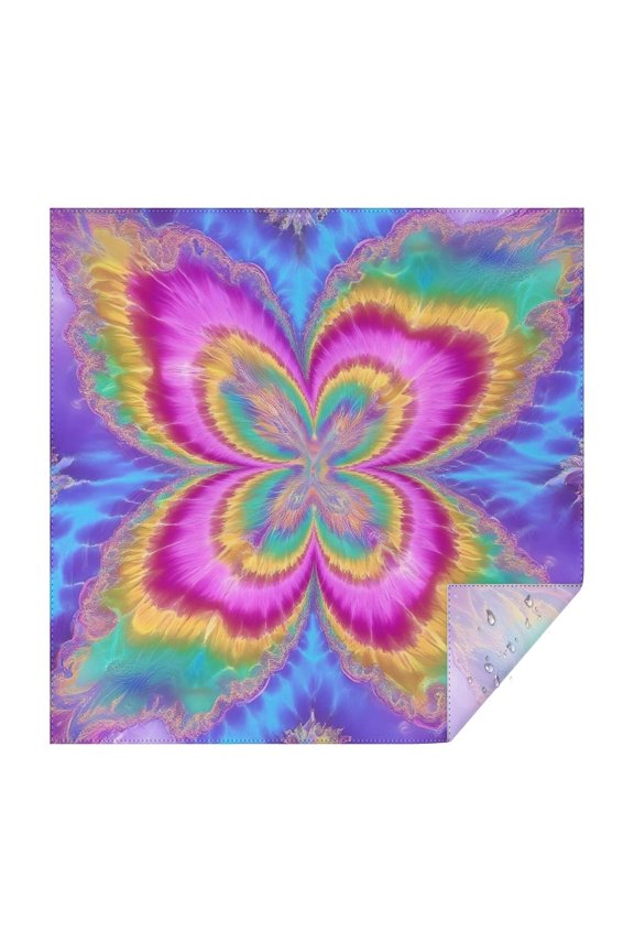 Colorful Tie Dye Pattern Square Tablecloth,Waterproof Square Table Cover,Wipeable Spillproof Washable Table Cover for Home Kitchen Party Decor 42"X42"(107x107cm)