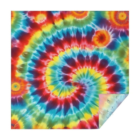Colorful Tie Dye Pattern Square Tablecloth,Waterproof Square Table Cover,Wipeable Spillproof Washable Table Cover for Home Kitchen Party Decor 42"X42"(107x107cm)