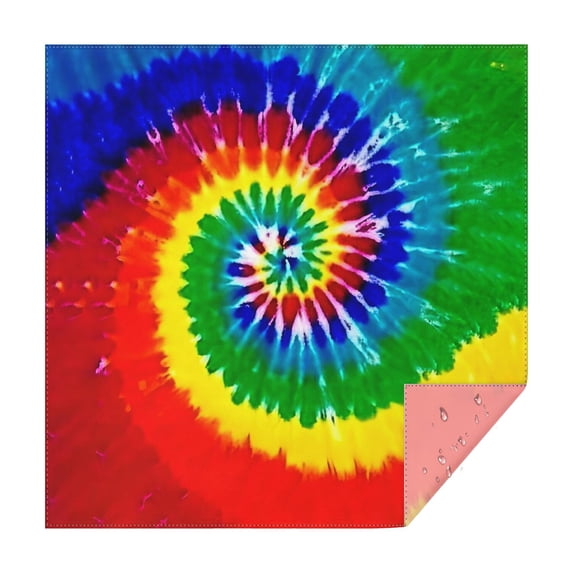 Colorful Tie Dye Pattern Square Tablecloth,Waterproof Square Table Cover,Wipeable Spillproof Washable Table Cover for Home Kitchen Party Decor 60"x60"(152x152cm)