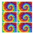 thumbnail image 1 of Colorful Tie Dye Pattern Summer Placemats Table Placemats Set Of 6-Linen Kitchen Washable Placemats Table Mats 11.8"x17.7" Non-Slip Heat Resistant, 1 of 5