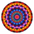 thumbnail image 1 of Colorful Tie Dye Peacock Mandala Pattern Round Fitted Tablecloth with Elastic Edge,Dining Table Cover Waterproof,Outdoor Round Tablecloth for Camping,Dining,Indoor and Outdoor, 1 of 7