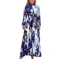 thumbnail image 1 of Colorful Tie Dye Print Dress High Neck Graffiti Carnival Beach Dresses Long Sleeve Korean Fashion Long Maxi Dress Modern Clothes, 1 of 2