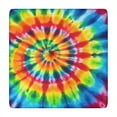 thumbnail image 1 of Colorful Tie Dye Rainbow Pattern Square Fitted Tablecloth with Elastic Edge,Square Table Cover,Washable Elastic Table Cover for Home Kitchen Party Decor 34"x34", 1 of 6