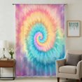 thumbnail image 1 of Colorful Tie Dye Sheer Curtains 63 Inches Long, Rainbow Ombre Abstract Pattern Art Light Filering Curtains, Breathable Simi Curtain Privacy Drapes for Living Room Bedroom Lightweight Window Treatment, 1 of 9
