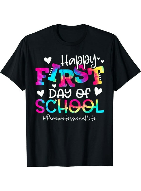 Colorful Tie Dye Shirt: A Fun Back-to-School Gift for Paraprofessionals - Size Large, Stand Out on the First Day!