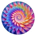 thumbnail image 1 of Colorful Tie Dye Spiral - Floral Pattern Round Fitted Tablecloth with Elastic Edge,Dining Table Cover Waterproof,Outdoor Round Tablecloth for Camping,Dining,Indoor and Outdoor, 1 of 7