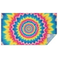 thumbnail image 1 of Colorful Tie Dye Spiral Mandala Pattern Rectangle Tablecloth 60"x102",Waterproof Polyester Rectangle Table Cloth, Wipeable Spillproof Polyester Tablecloth for Dining, Camping, Indoor and Outdoor, 1 of 6