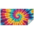 thumbnail image 1 of Colorful Tie Dye Spiral Pattern Rectangle Tablecloth 60"x120",Waterproof Polyester Rectangle Table Cloth, Wipeable Spillproof Polyester Tablecloth for Dining, Camping, Indoor and Outdoor, 1 of 6