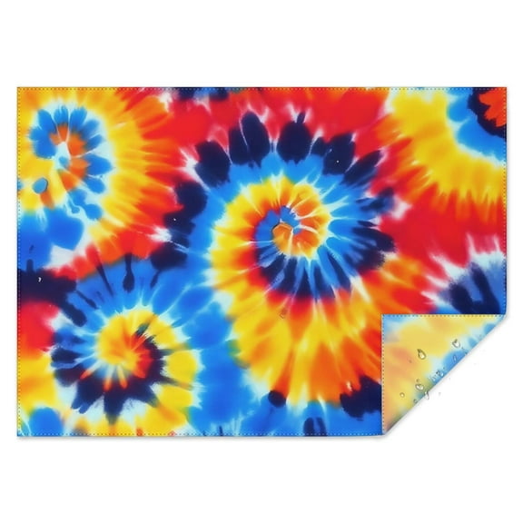 Colorful Tie Dye Spiral Pattern Rectangle Tablecloth 60"x84",Waterproof Polyester Rectangle Table Cloth, Wipeable Spillproof Polyester Tablecloth for Dining, Camping, Indoor and Outdoor