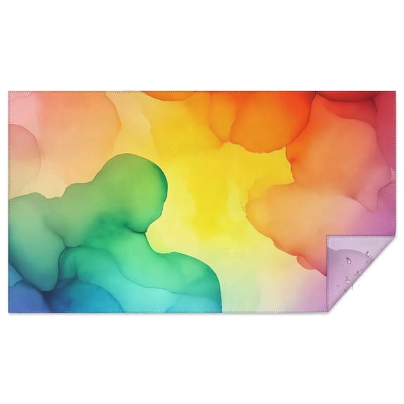 Colorful Tie Dye Stain Pattern Rectangle Tablecloth 60"x102",Waterproof Polyester Rectangle Table Cloth, Wipeable Spillproof Polyester Tablecloth for Dining, Camping, Indoor and Outdoor
