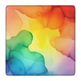 thumbnail image 1 of Colorful Tie Dye Stain Pattern Square Fitted Tablecloth with Elastic Edge,Square Table Cover,Washable Elastic Table Cover for Home Kitchen Party Decor 36"x36", 1 of 6