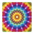 thumbnail image 1 of Colorful Tie Dye Star Mandala Square Fitted Tablecloth with Elastic Edge,Square Table Cover,Washable Elastic Table Cover for Home Kitchen Party Decor 36"x36", 1 of 6