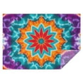 thumbnail image 1 of Colorful Tie Dye Starflower Pattern Rectangle Tablecloth 60"x84",Waterproof Polyester Rectangle Table Cloth, Wipeable Spillproof Polyester Tablecloth for Dining, Camping, Indoor and Outdoor, 1 of 5