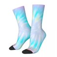 thumbnail image 1 of Colorful Tie Dye Stockings Women Men Swirl Art Socks Medium Soft Retro Socks Spring Runni, 1 of 7