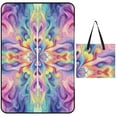 thumbnail image 1 of Colorful Tie Dye Vortex Picnic Blanket Waterproof Outdoor Beach Blanket Hand-held Pad Suitable for Travel, Camping, Beach, Family Gatherings, 1 of 8
