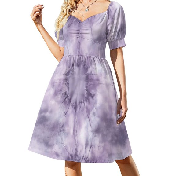Colorful Tie Dye Vortex Summer Dresses for Women Beach Boho