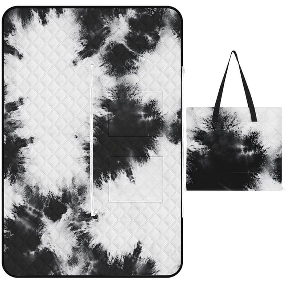 Colorful Tie Dye Vortex Waterproof Picnic Blanket with Foldable Zipper, Suitable for Outdoor Use, Suitable for Travel, Camping, Beaches, Parks, Grasslands, Picnic Blanket Accessories