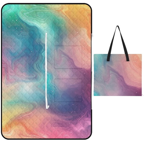 Colorful Tie Dye Vortex Waterproof Picnic Blanket with Foldable Zipper, Suitable for Outdoor Use, Suitable for Travel, Camping, Beaches, Parks, Grasslands, Picnic Blanket Accessories