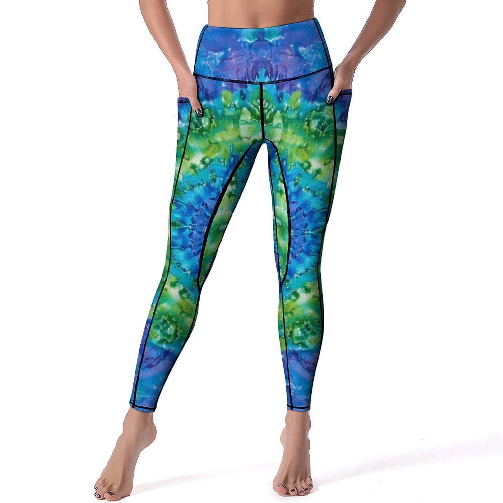 Women's Printed Tie-dye Seamless Skinny Yoga Pants