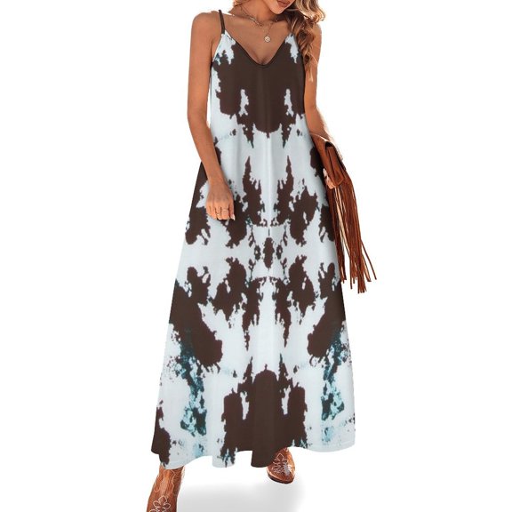 Colorful Tie Dye Vortex Women's Summer Dresses 2025 Beach Casual Sleeveless Floral Print Tank Loose Sundress