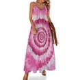 thumbnail image 1 of Colorful Tie Dye Vortex Women's Summer Dresses 2025 Beach Casual Sleeveless Floral Print Tank Loose Sundress, 1 of 8