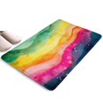 thumbnail image 1 of Colorful Tie Dye Wave Pattern Flannel Non Slip Door Rugs,Washable Door Mats Indoor,Decorative Door Mats,Dirt-Resistant and Absorbent Doormat for Entrance,Bedroom,Kitchen,Bathroom,23.5x16in(60x40cm), 1 of 5