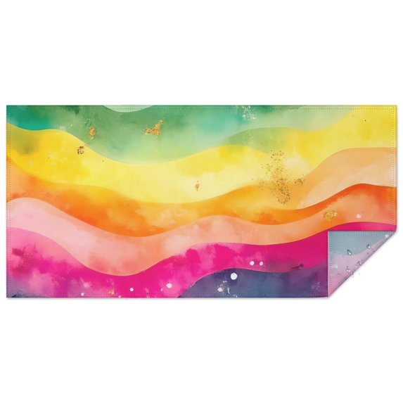 Colorful Tie Dye Wave Pattern Rectangle Tablecloth 60"x120",Waterproof Polyester Rectangle Table Cloth, Wipeable Spillproof Polyester Tablecloth for Dining, Camping, Indoor and Outdoor