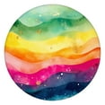 thumbnail image 1 of Colorful Tie Dye Wave Pattern Round Fitted Tablecloth with Elastic Edge,Dining Table Cover Waterproof,Outdoor Round Tablecloth for Camping,Dining,Indoor and Outdoor, 1 of 7