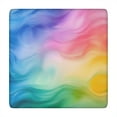 thumbnail image 1 of Colorful Tie Dye Wave Pattern Square Fitted Tablecloth with Elastic Edge,Square Table Cover,Washable Elastic Table Cover for Home Kitchen Party Decor 34"x34", 1 of 6