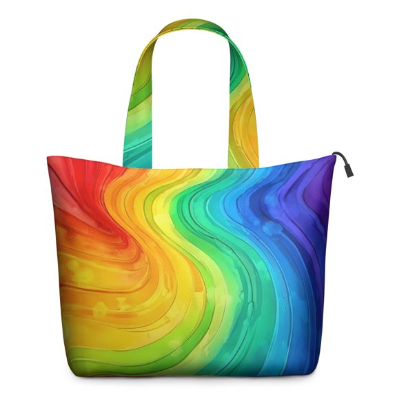 Colorful Tie Dye Wave Pattern Travel Tote Bags for Women Carry On,Large Weekender Bags for Women Travel,Multi Functional Duffle Bag for Work,Shopping,Sports