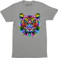 thumbnail image 1 of Colorful Tiger Face Neture Wild Animal Pet Lovers Men's Tee Shirt, 1 of 4