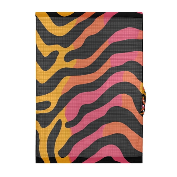 Colorful Tiger Stripes Pattern Door Curtain Sheer Privacy Light Filtering Window Panel 1 Panel 54x72 Inch