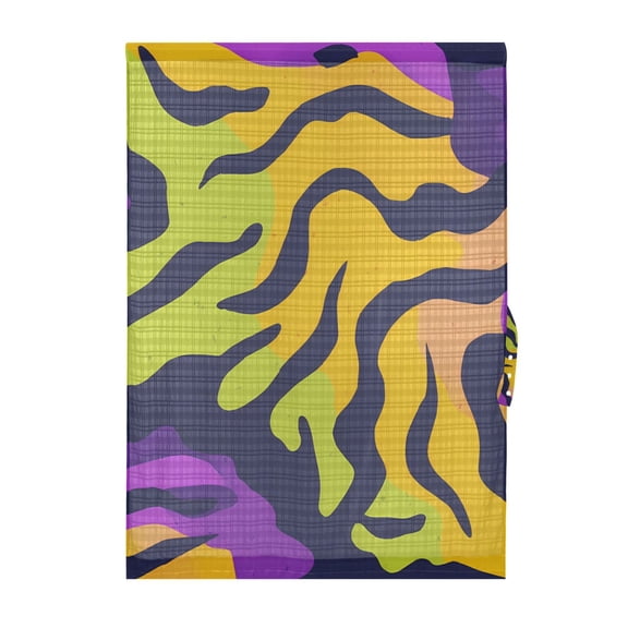 Colorful Tiger Stripes Pattern Door Curtain Sheer Privacy Light Filtering Window Panel 1 Panel 54x72 Inch