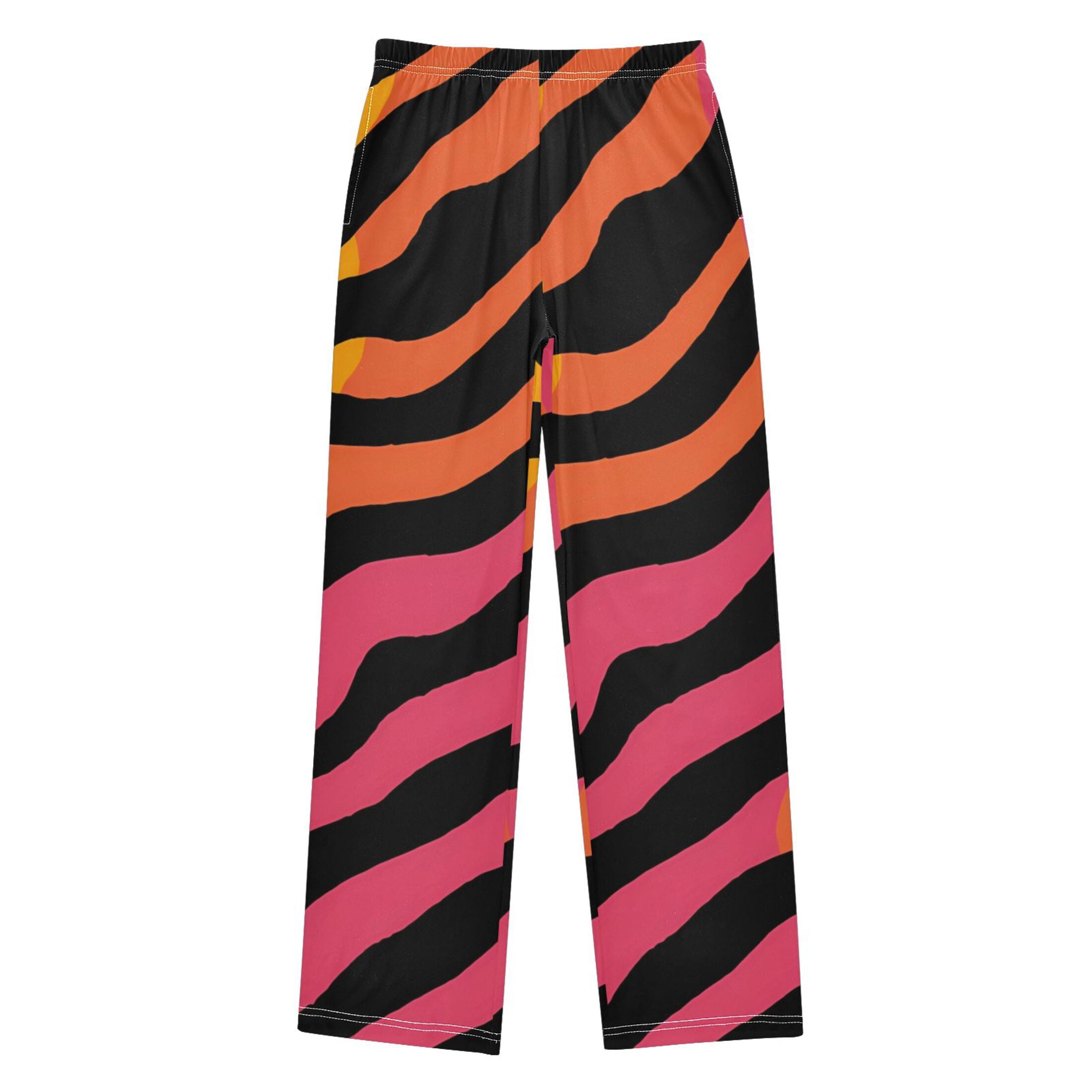 Colorful Tiger Stripes Pattern Pajama Pants Soft Lightweight Lounge ...