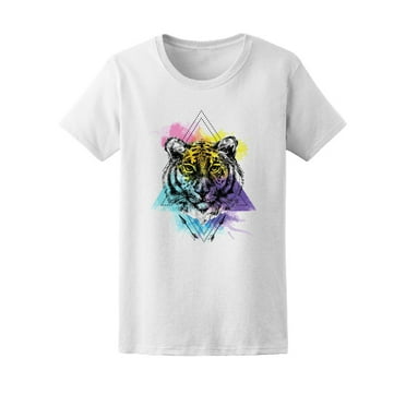 Colorful Tiger With Boho Style T-Shirt Men -Image by Shutterstock, Male XX-Large
