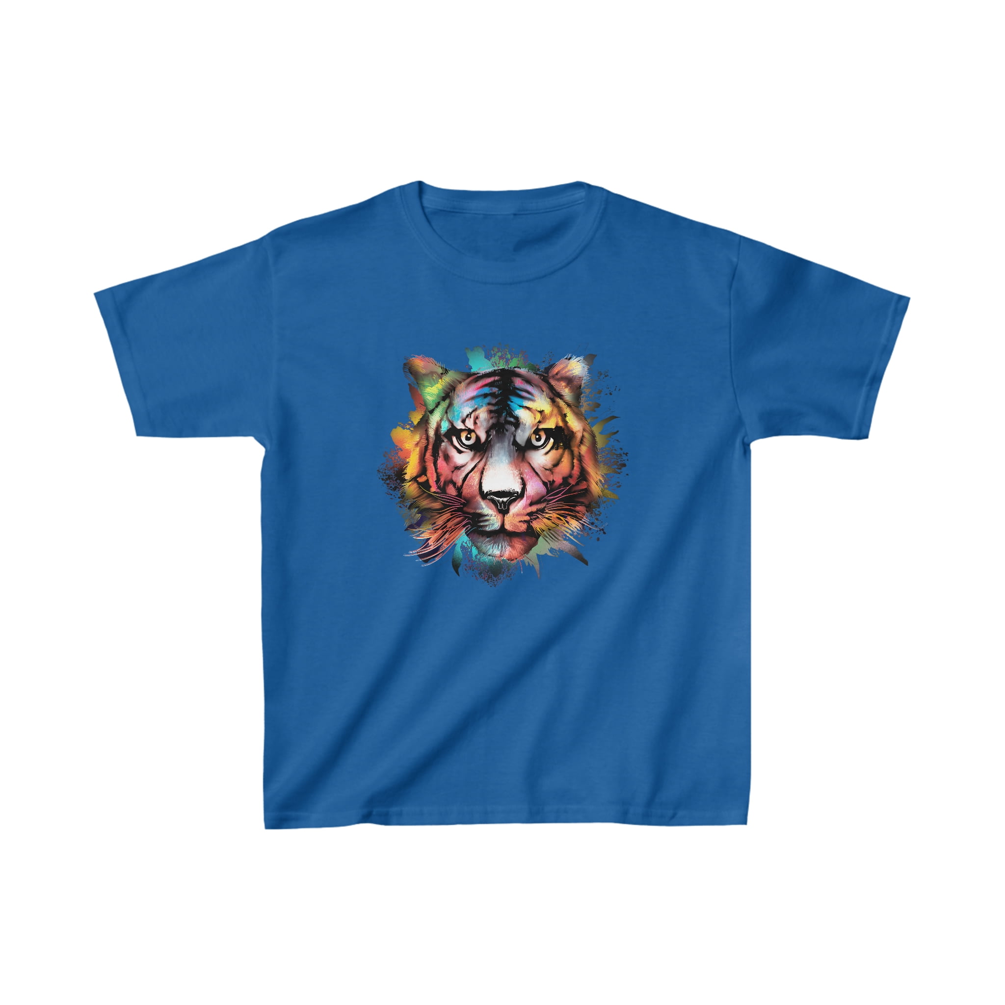 Colorful Tiger's Head Rainbow Bengal Tiger Kids T-Shirt