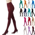 thumbnail image 1 of Colorful Tights Women's Solid Color Soft Opaque Tights Women's Footed Pantyhose Tights Women's High Waist Footed Colored Pantyhose Solid Footed Opaque Tights Pantyhose Thigh High Stockings, 1 of 3